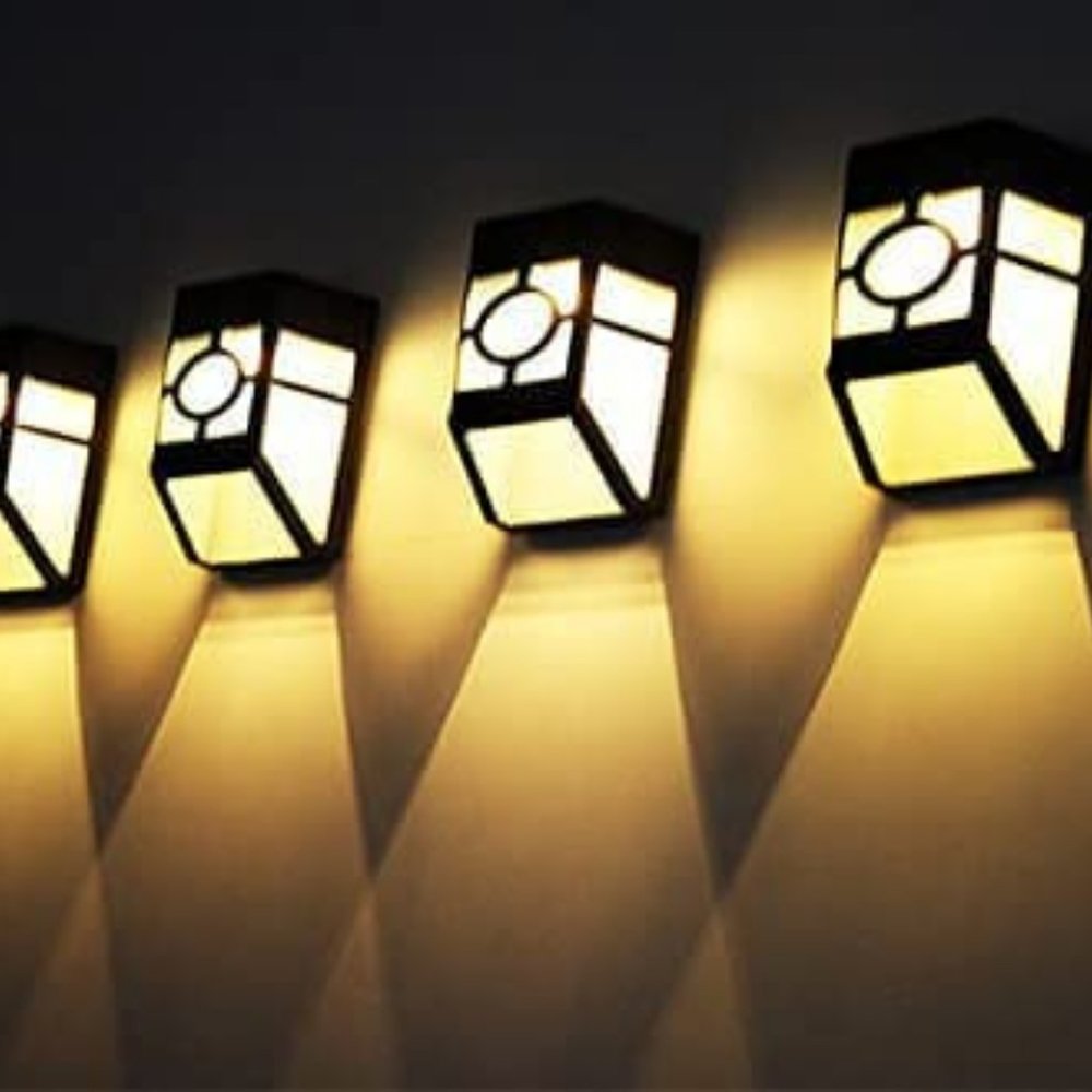 LED Solar Fence Lights, 2 Pack